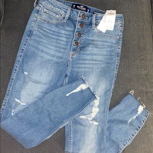 NWT Hollister High Rise Cropped Jeans